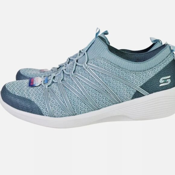 Skechers Arya Ladies Slip On Shoe Air Cooled Memory Foam US Size 6 Blue - Picture 9 of 10